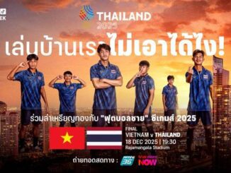 ฟุตบอลซีเกมส์ 2025 รอบชิงเหรียญทอง ดูบอลสด ทีมชาติไทย พบ เวียดนาม