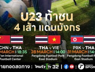 ดูบอลสด U23 ทีมชาติไทย