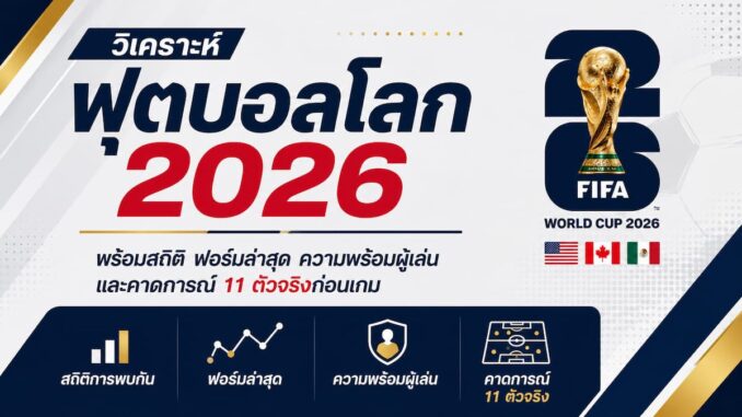 วิเคราะห์ฟุตบอลโลก 2026 สถิติ