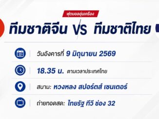 ดูบอลสด จีน พบ ไทย ฟุตบอล ฟีฟ่า เดย์