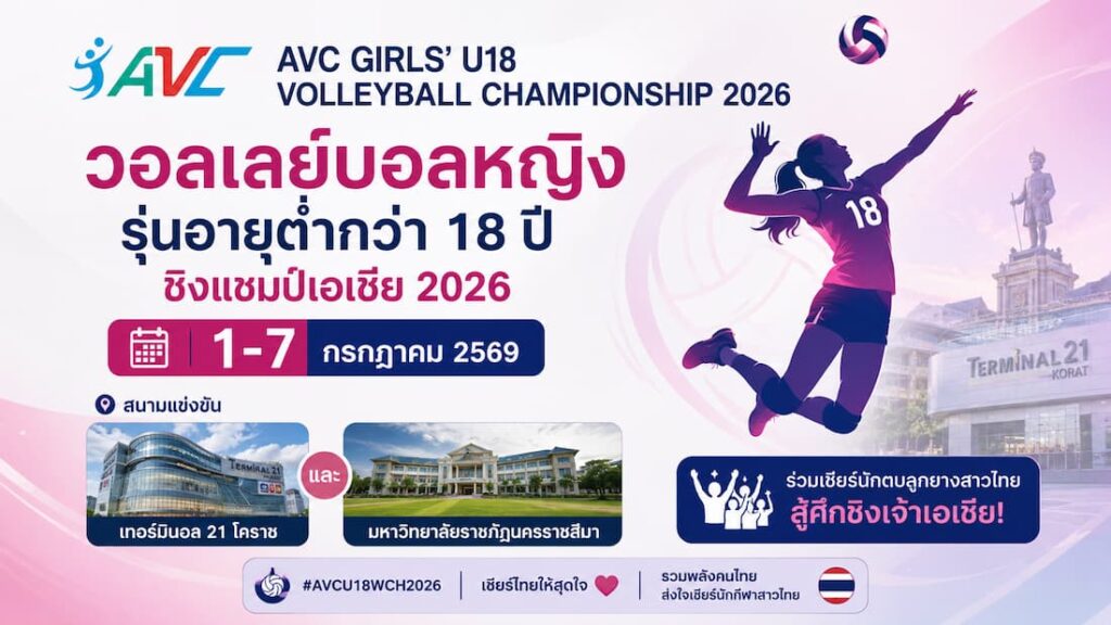 วอลเลย์บอลหญิง U18 ชิงแชมป์เอเชีย 2026
